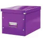Leitz Box Click & Store WOW Cube Large Storage Box, Storage box, Purple, Rectangular, Carton, Monochromatic, Indoor