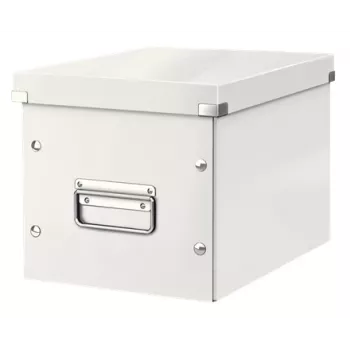 Leitz Click & Store WOW Cube Medium Storage Box, Storage box, White, Rectangular, Carton, Monochromatic, Indoor