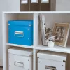 Leitz Storage Box Click & Store WOW Cube Medium, Storage box, Blue, Rectangular, Carton, Monochromatic, Indoor