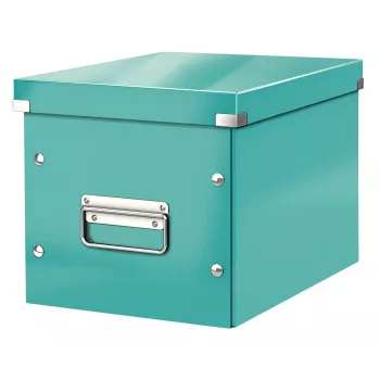 Leitz Storage Box Click & Store WOW Cube Medium, Turquoise, Carton, 260 mm, 260 mm, 240 mm