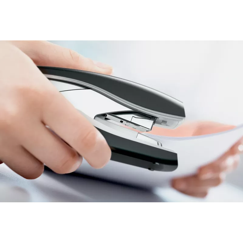 Leitz Stapler Softpress Flat Clinch 30 sheets, 30 sheets, Black, Flat clinch, Leitz Softpress staples, Plastic, 80 g/m²