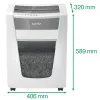 Leitz IQ Office Pro Paper Shredder P5, Micro-cut shredding, 23 cm, 2 x 15 mm, 30 L, 300 sheets, 55 dB