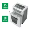 Leitz IQ Office Pro Paper Shredder P5, Micro-cut shredding, 23 cm, 2 x 15 mm, 30 L, 300 sheets, 55 dB