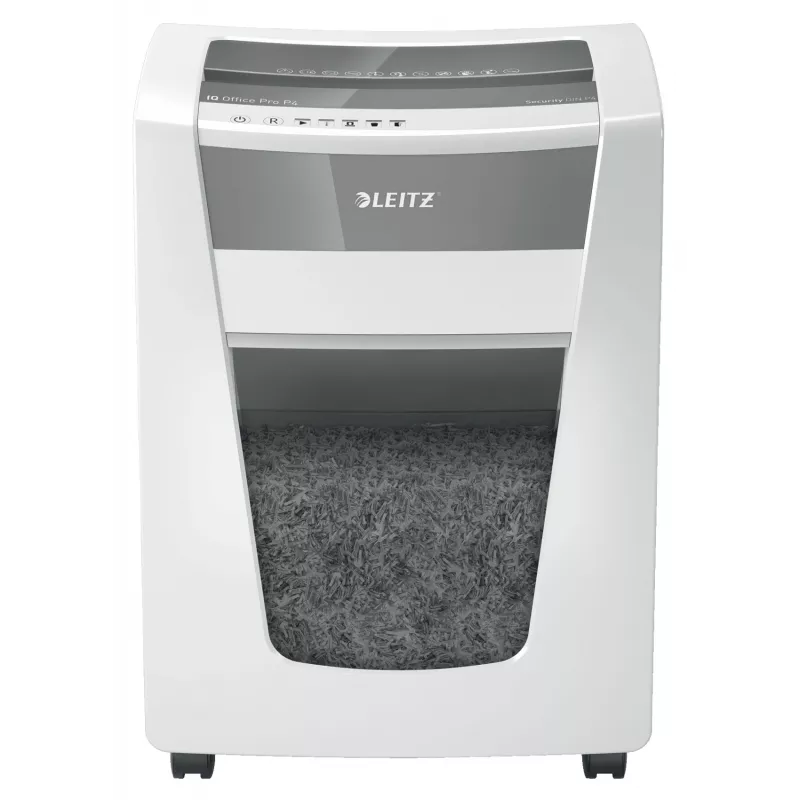 Leitz IQ Office Pro Paper Shredder P4, Cross shredding, 23 cm, 4 x 40 mm, 30 L, 275 sheets, 55 dB