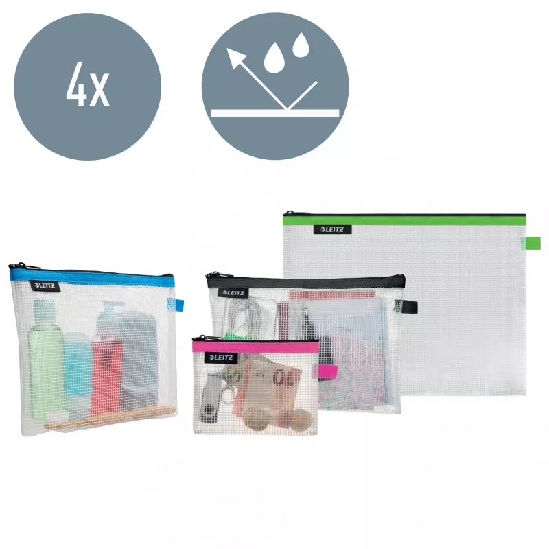 Leitz Travel Pouch Cosmetic water resistant WOW Assorted Set