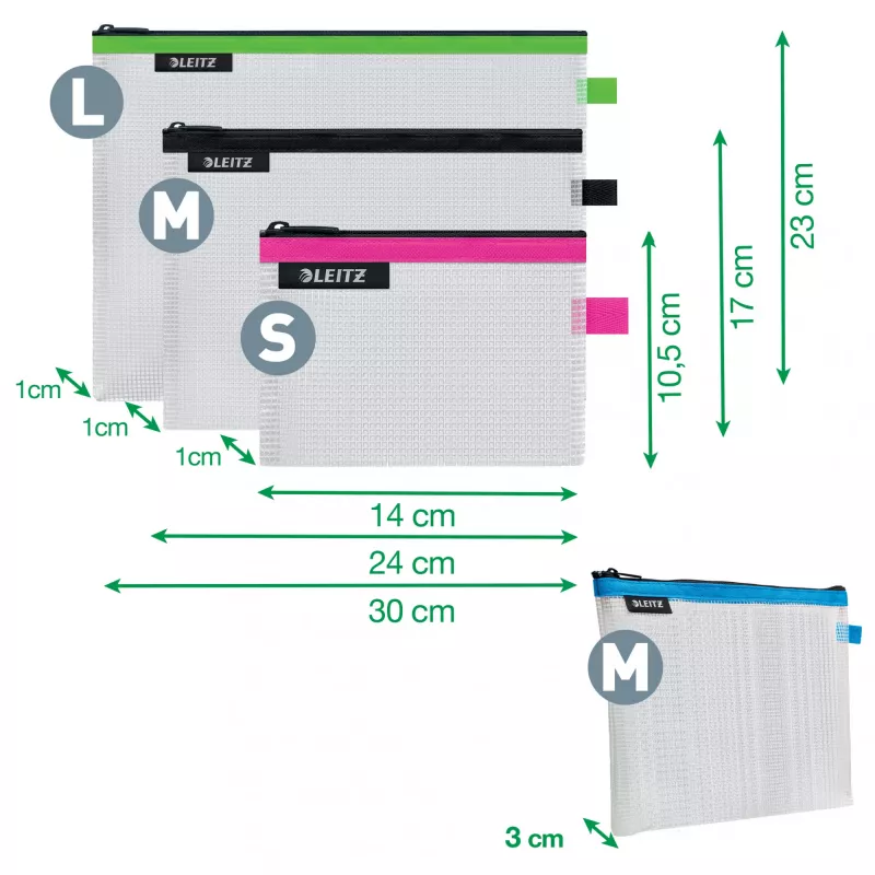 Leitz Travel Pouch Cosmetic water resistant WOW Assorted Set