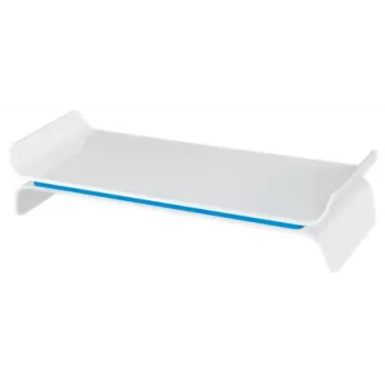 Leitz Monitor Stand Adjustable Ergo WOW, 68.6 cm (27 inch), Height adjustment, Blue, White