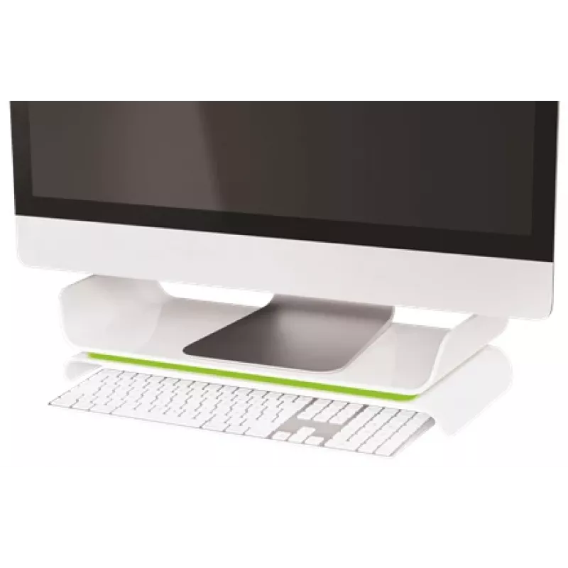 Leitz Monitor Stand Adjustable Ergo WOW, 68.6 cm (27 inch), Height adjustment, Green, White
