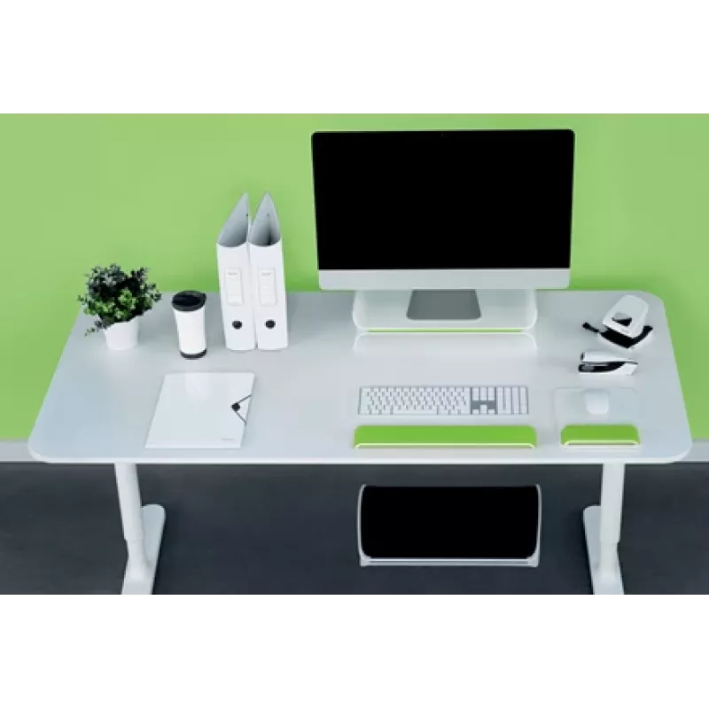 Leitz Monitor Stand Adjustable Ergo WOW, 68.6 cm (27 inch), Height adjustment, Green, White