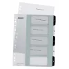 Leitz Indices Printable PP A4+ 1-5 WOW White/Black, Numeric tab index, Polypropylene (PP), Black, White, A4 Maxi, 245 mm, 305 mm