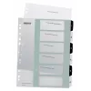 Leitz Indices Printable PP A4+ 1-6 WOW White/Black, Numeric tab index, Polypropylene (PP), Black, White, A4 Maxi, 245 mm, 305 mm
