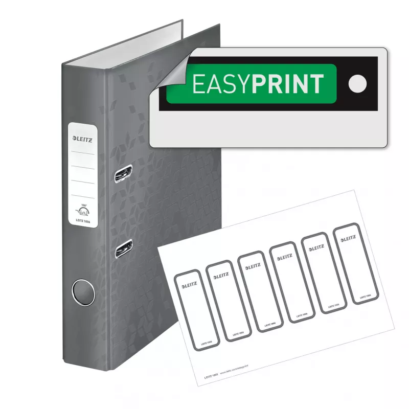 Leitz Lever Arch File 180° WOW POB/Laminated A4/50mm, A4, D-ring, Carton, Yellow, 350 sheets, 285 mm
