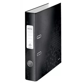 Leitz Lever Arch File 180° WOW POB/Laminated A4/50mm, A4, Q-ring, Storage, Carton, Black, 350 sheets