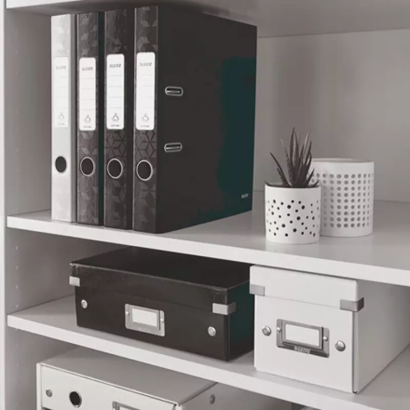 Leitz Lever Arch File 180° WOW POB/Laminated A4/50mm, A4, Q-ring, Storage, Carton, Black, 350 sheets