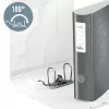 Leitz Lever Arch File Active PP WOW A4/80mm, A4, D-ring, Storage, Polyfoam, White, 500 sheets