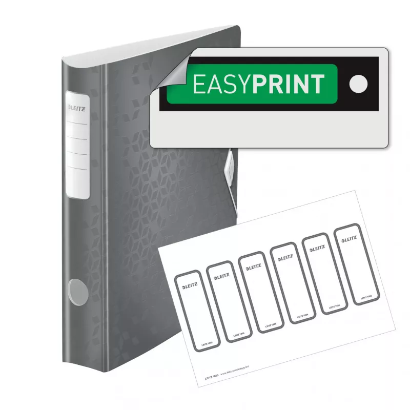 Leitz Lever Arch File Active PP WOW A4/65mm, A4, D-ring, Storage, Polyfoam, White, 350 sheets