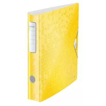 Leitz Lever Arch File Active PP WOW A4/65mm, A4, D-ring, Storage, Polyfoam, Yellow, 350 sheets