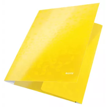 Leitz 3-Flap Folder WOW Card/POB A4, Presentation folder, A4, Polypropylene (PP), Yellow, 250 sheets, 80 g/m²
