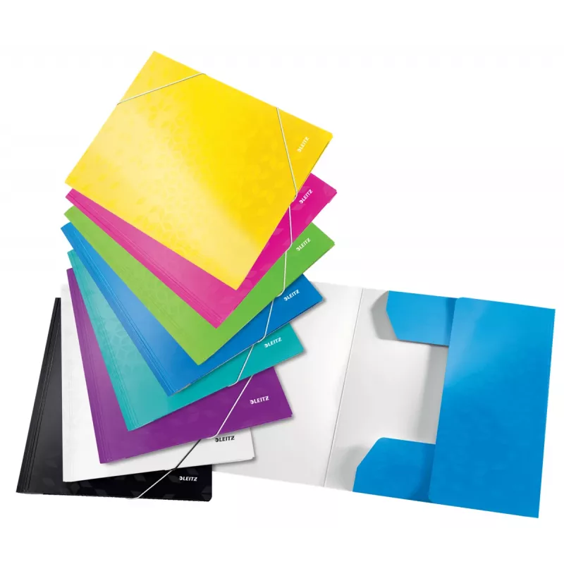 Leitz 3-Flap Folder WOW Card/POB A4, Presentation folder, A4, Polypropylene (PP), Yellow, 250 sheets, 80 g/m²