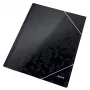 Leitz 3-Flap Folder WOW Card/POB A4, Flap folder, A4, Polypropylene (PP), Black, 150 sheets, Elastic band