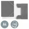 Leitz 3-Flap Folder WOW Card/POB A4, Flap folder, A4, Polypropylene (PP), Black, 150 sheets, Elastic band