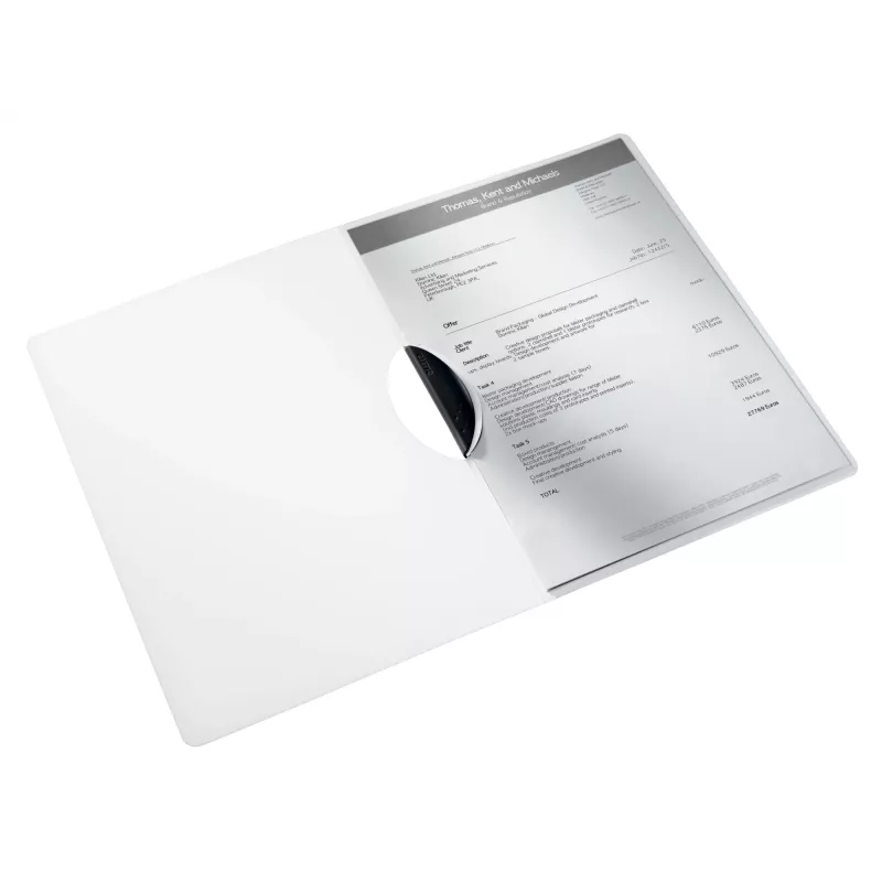 Leitz Clip file ColorClip WOW A4 PP, Presentation folder, A4, Polypropylene (PP), White, 30 sheets, 80 g/m²