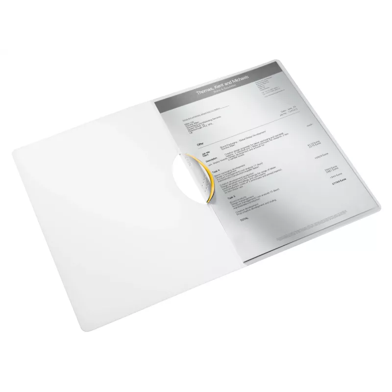 Leitz Clip file ColorClip WOW A4 PP, Presentation folder, A4, Polypropylene (PP), Yellow, 30 sheets, 80 g/m²