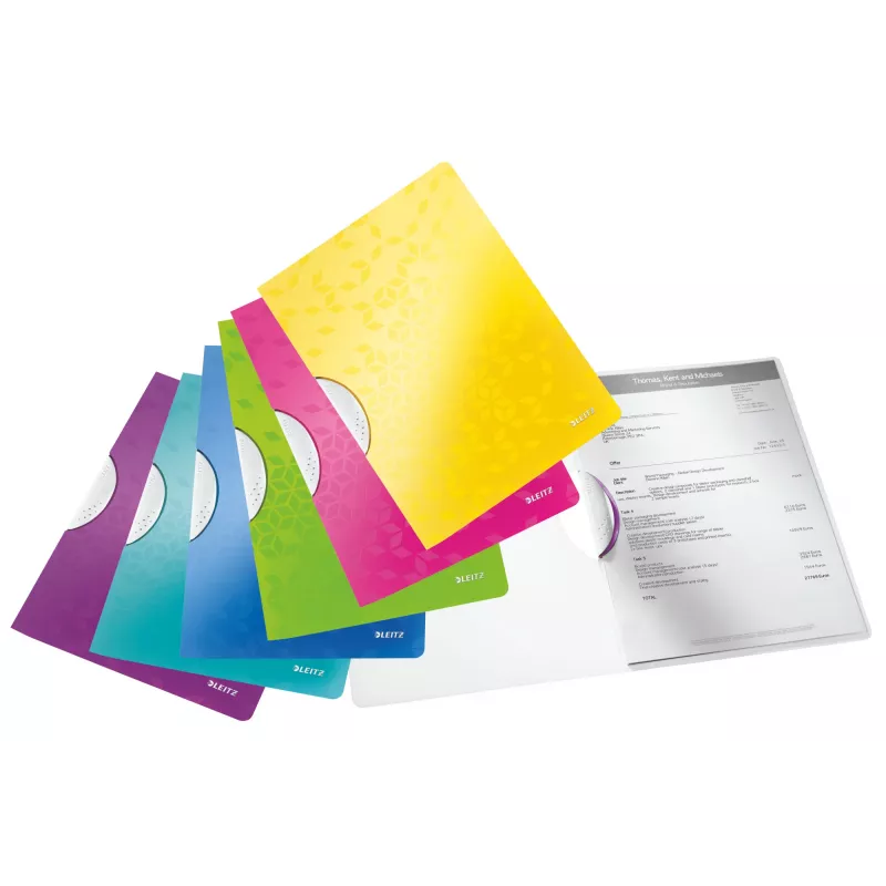 Leitz Clip file ColorClip WOW A4 PP, Presentation folder, A4, Polypropylene (PP), Yellow, 30 sheets, 80 g/m²