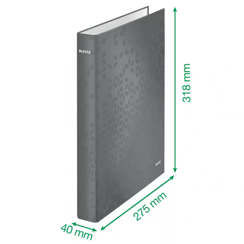 Leitz Ringbinder WOW Laminated A4+ 2DR/25mm, A4+, D-ring, Carton, Yellow, 250 sheets, 80 g/m²