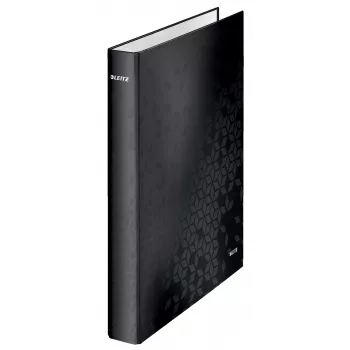 Leitz Ringbinder WOW Laminated A4+ 2DR/25mm, A4+, D-ring, Carton, Black, 250 sheets, 80 g/m²