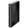 Leitz Ringbinder WOW Laminated A4+ 2DR/25mm, A4+, D-ring, Carton, Black, 250 sheets, 80 g/m²