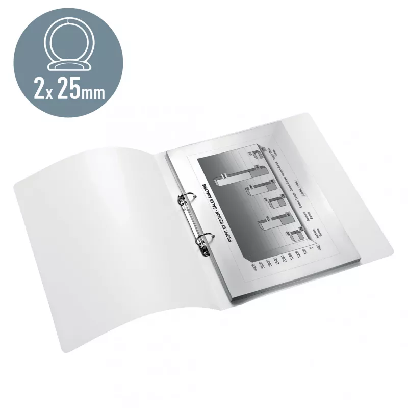 Leitz Ringbinder WOW PP A4 2RR/25mm, A4, Round ring, Polypropylene (PP), Yellow, 190 sheets, 80 g/m²