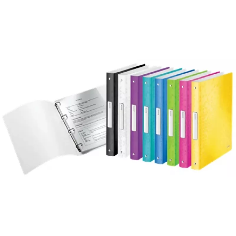 Leitz WOW Ring Binder, A4, Round ring, Storage, Polypropylene (PP), Yellow, Glossy