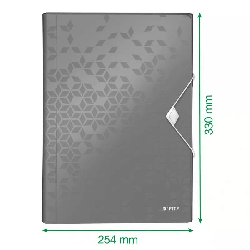Leitz Project File WOW PP, Expanding file folder, A4, Polypropylene (PP), White, Landscape, 250 sheets