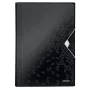 Leitz Project File WOW PP, Envelope folder, A4, Polypropylene (PP), Black, Landscape/Portrait, 250 sheets