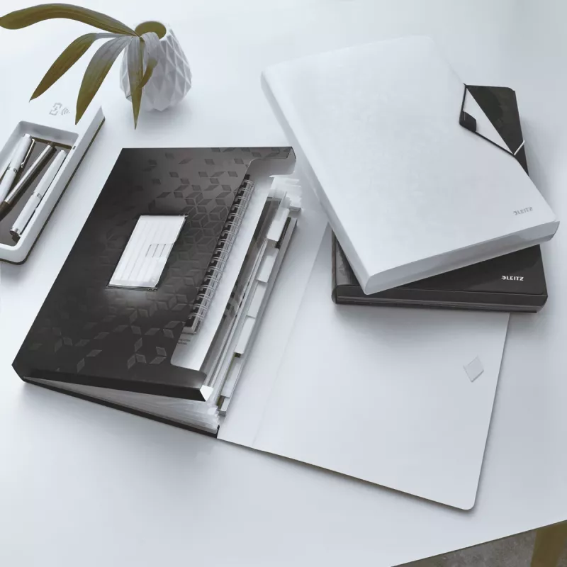 Leitz Project File WOW PP, Envelope folder, A4, Polypropylene (PP), Black, Landscape/Portrait, 250 sheets