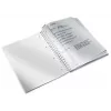 Leitz WOW Notebook A4 ruled, wirebound with PP cover, Monochromatic, Black, A4, 80 sheets, 80 g/m², Softcover