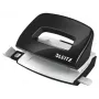 Leitz Hole Punch WOW Mini 2-hole / 10sheets, 10 sheets, Black, White, Plastic, 8 cm, 5.5 mm, A4, A5, A6, Folio, US-Quart, 8 x 8 x 8cm