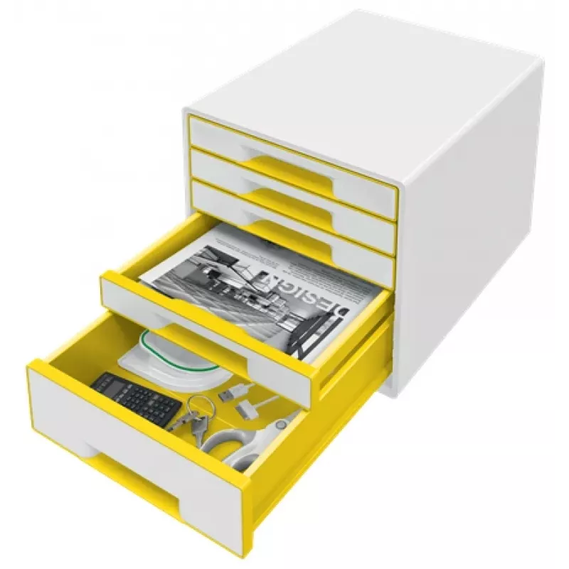 Leitz Drawer Cabinet WOW Cube 5-drawer, 5 drawer(s), Plastic, 270 mm, 287 mm, 363 mm, 3.59 kg