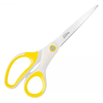 Leitz WOW Titanium Office Scissors 205 mm, Adult, Straight cut, Single, White, Yellow, Stainless steel, Office scissors