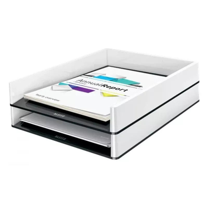 Leitz Letter Tray WOW Dual Colour, Plastic, Black, White, A4, A4, 267 mm, 336 mm