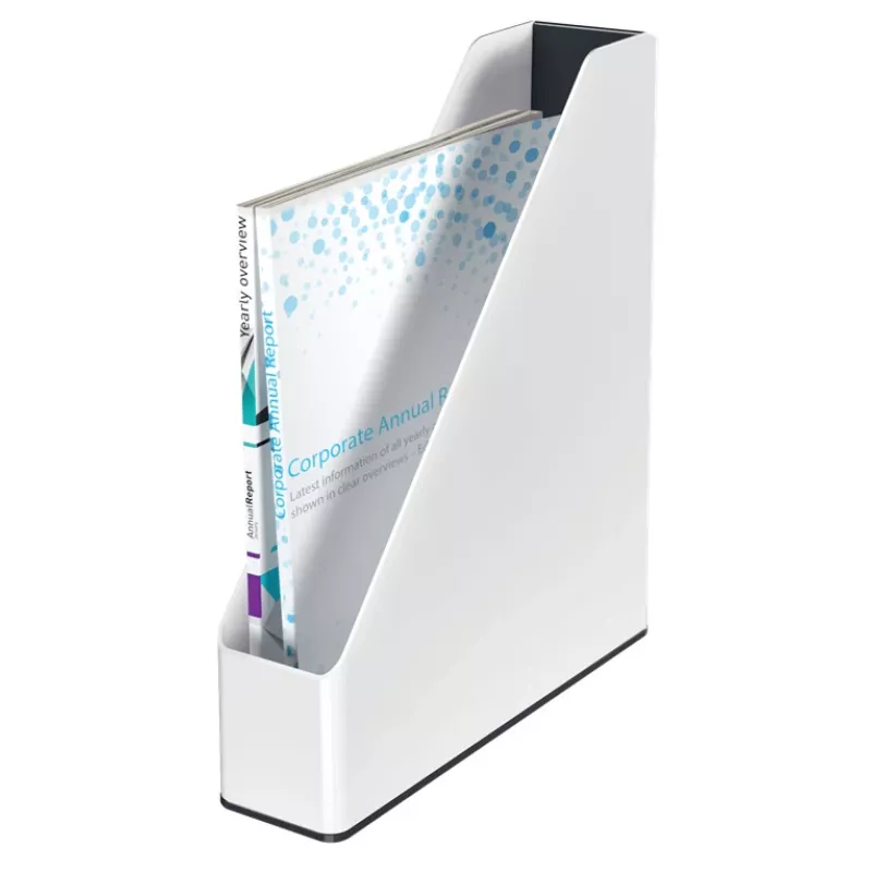 Leitz Magazine File WOW Dual Colour, White, Plastic, A4, 73 mm, 318 mm, 272 mm