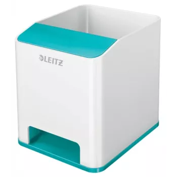 Leitz Sound Pen Holder WOW, Blue, White, Polystyrene (PS), 90 mm, 101 mm, 100 mm, 140 g