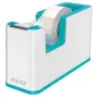 Leitz Tape Dispenser WOW, 1.9 cm, 33 m, Polystyrene (PS), Light Blue, White, 51 mm, 126 mm