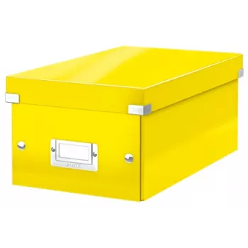 Leitz Click & Store WOW DVD Storage Box, Yellow, Carton, 206 mm, 352 mm, 147 mm, 570 g