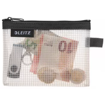Leitz Travel Pouch water resistant WOW Small, Unisex, Accessory bag, Small, Zipper, Water resistant, Black