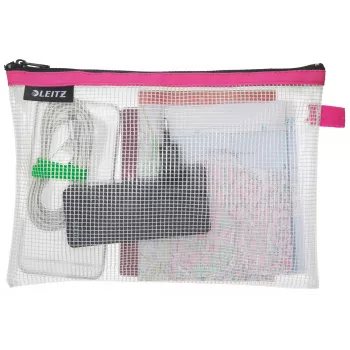 Leitz Travel Pouch water resistant WOW Medium, Unisex, Accessory bag, Medium, Zipper, Water resistant, Pink