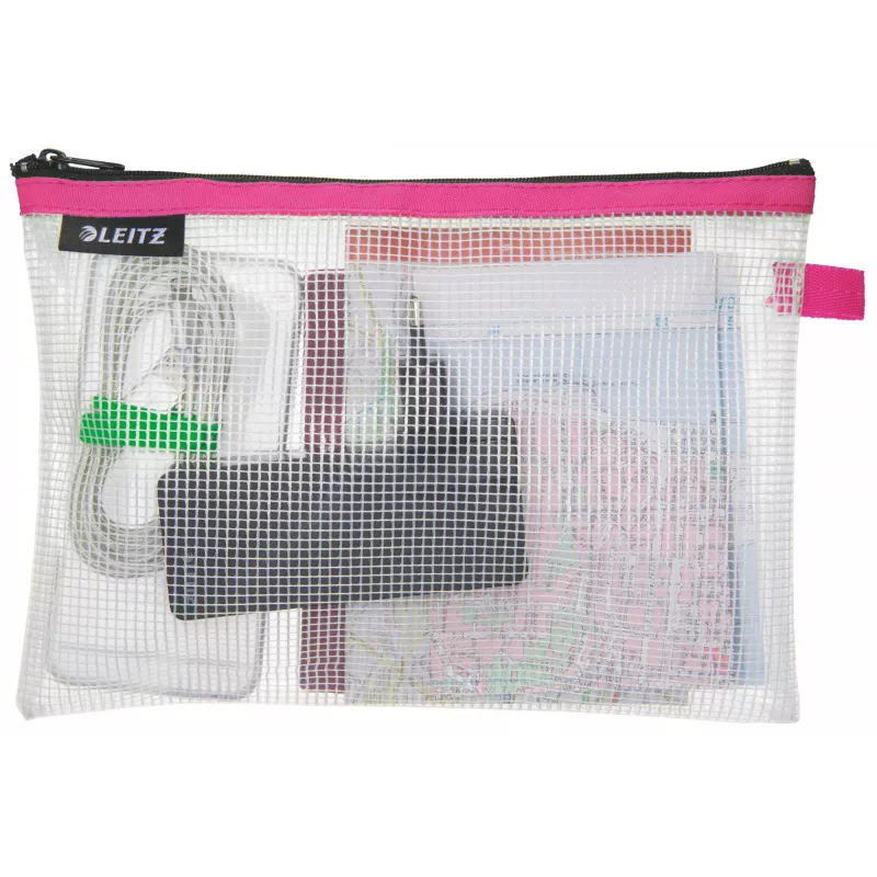 Leitz Travel Pouch water resistant WOW Medium, Unisex, Accessory bag, Medium, Zipper, Water resistant, Pink