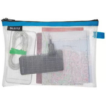 Leitz Travel Pouch water resistant WOW Medium, Unisex, Accessory bag, Medium, Zipper, Water resistant, Blue