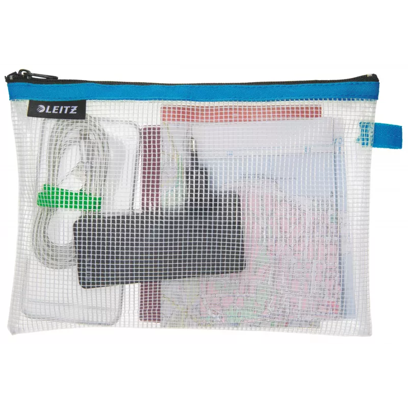 Leitz Travel Pouch water resistant WOW Medium, Unisex, Accessory bag, Medium, Zipper, Water resistant, Blue